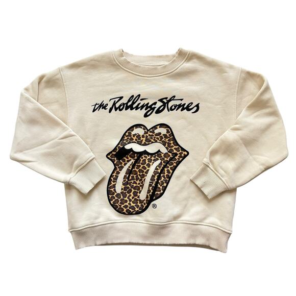 Zara Other - Zara + The Rolling Stones Animal Print Logo Pullover Crew Sweatshirt Size 8-9y